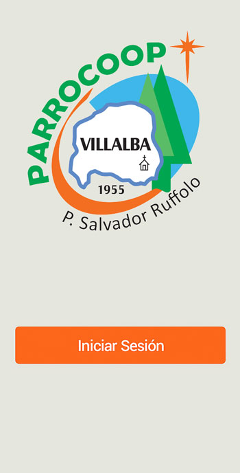 Pantalla de inicio de sesión Parrocoop